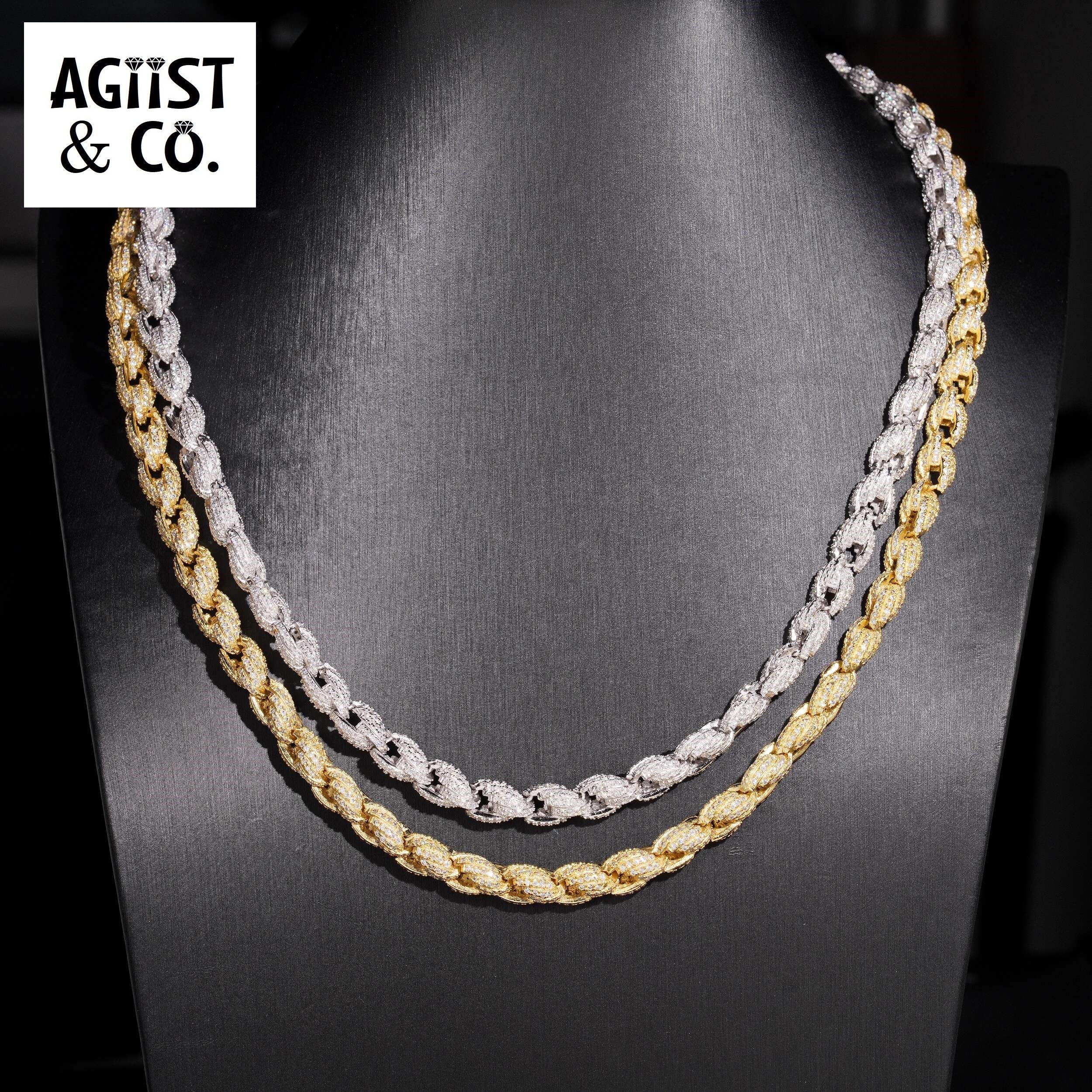 AGiiST & Co. | 7.5mm Iced Out Rope Chain Bracelet/Necklace