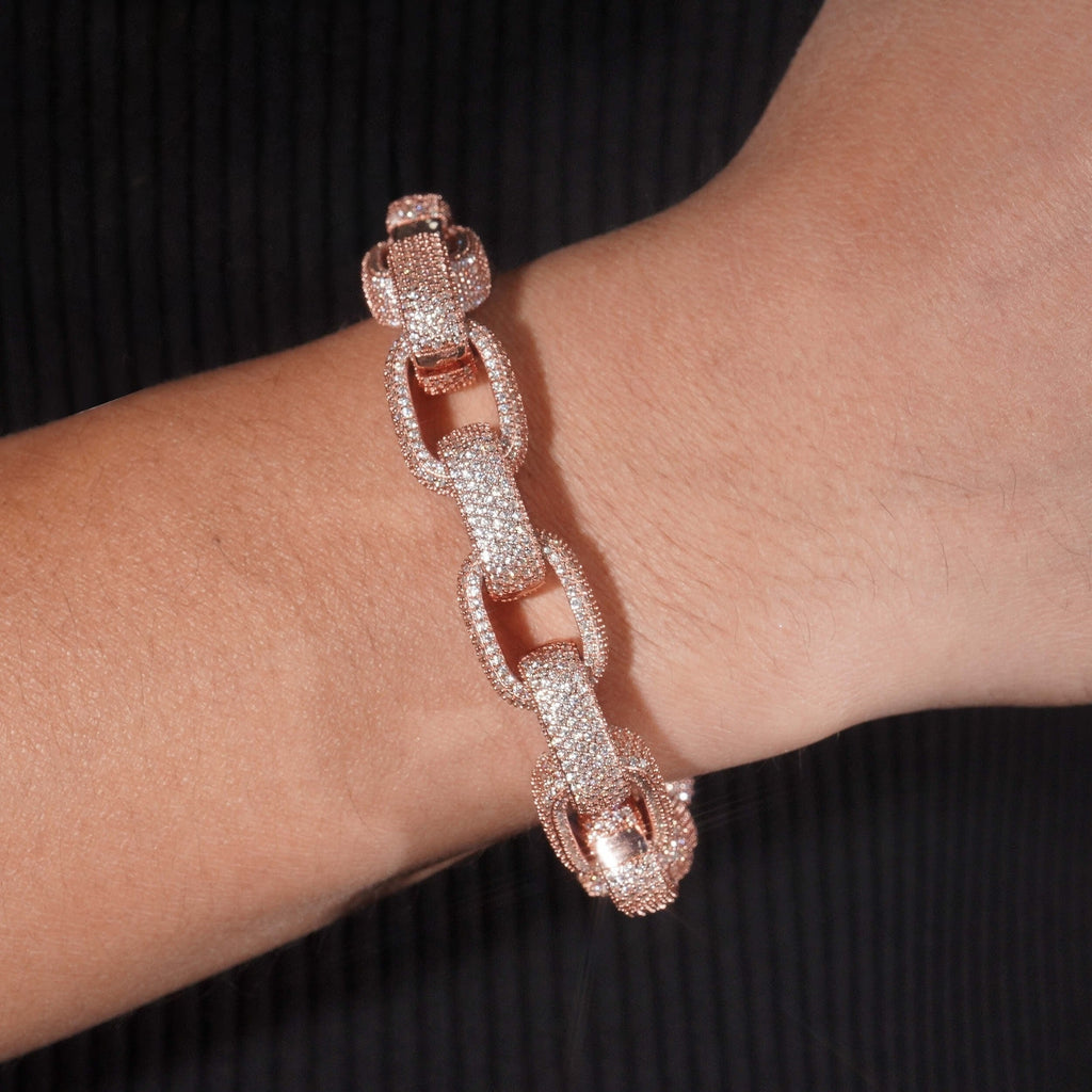 AGiiST & Co. Signature Collection | Bracciale Cuban Link 360° VVS Iced Out – 13 mm