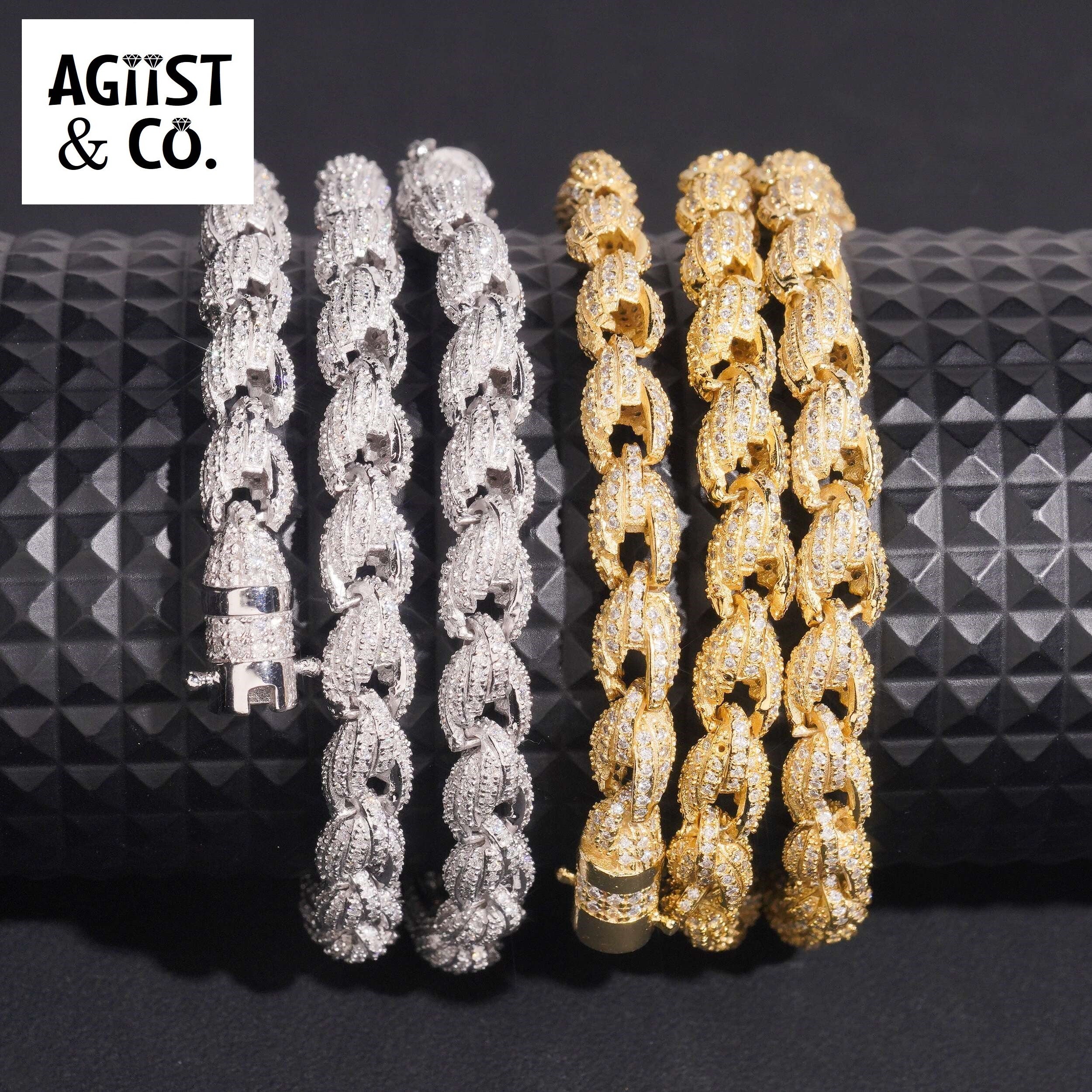 AGiiST & Co. | 7.5mm Iced Out Rope Chain Bracelet/Necklace