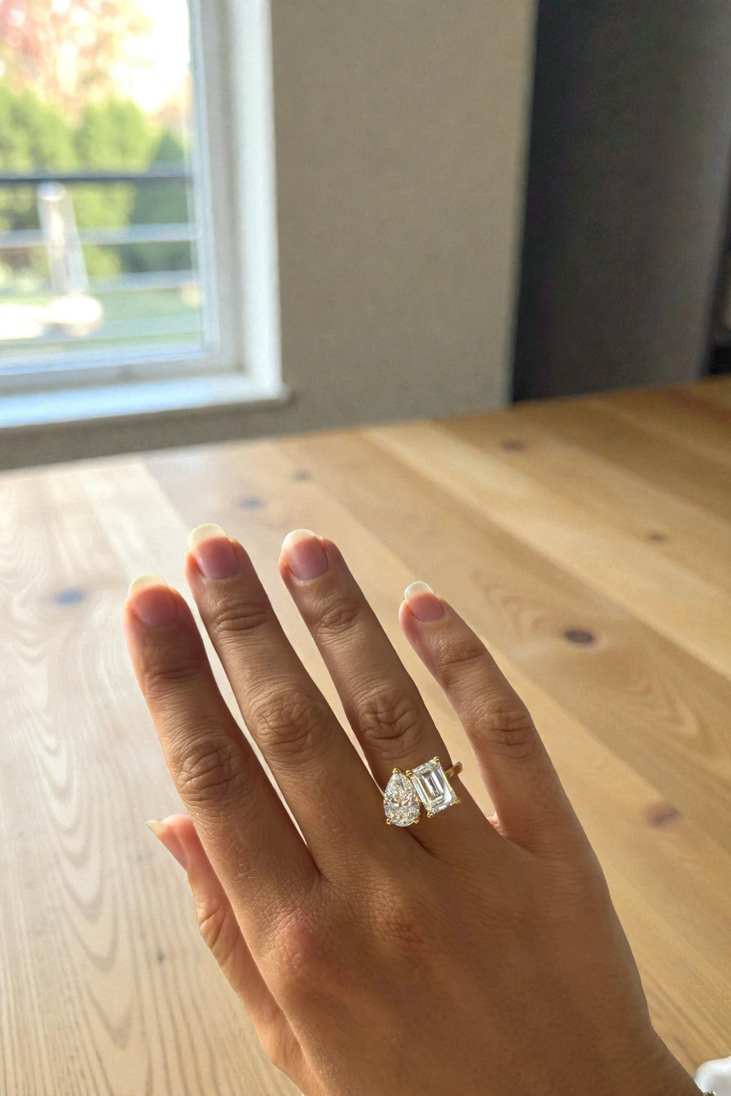 Collezione Signature AGiiST &amp; Co. | Anello in oro con 3 pietre di moissanite | Anello con diamanti VVS 14k (585)