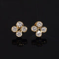 AGiiST & Co. Signature Collection | 18k Floral Motif VVS Diamond Earrings | IGI Certified
