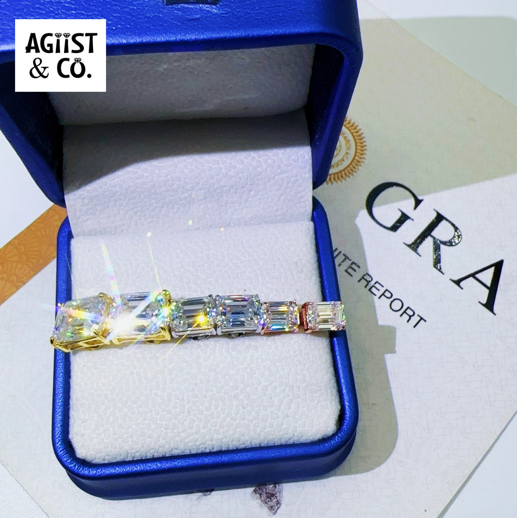 AGiiST & Co. - Signature Collection | Emerald-Cut VVS Moissanite Stud Earrings