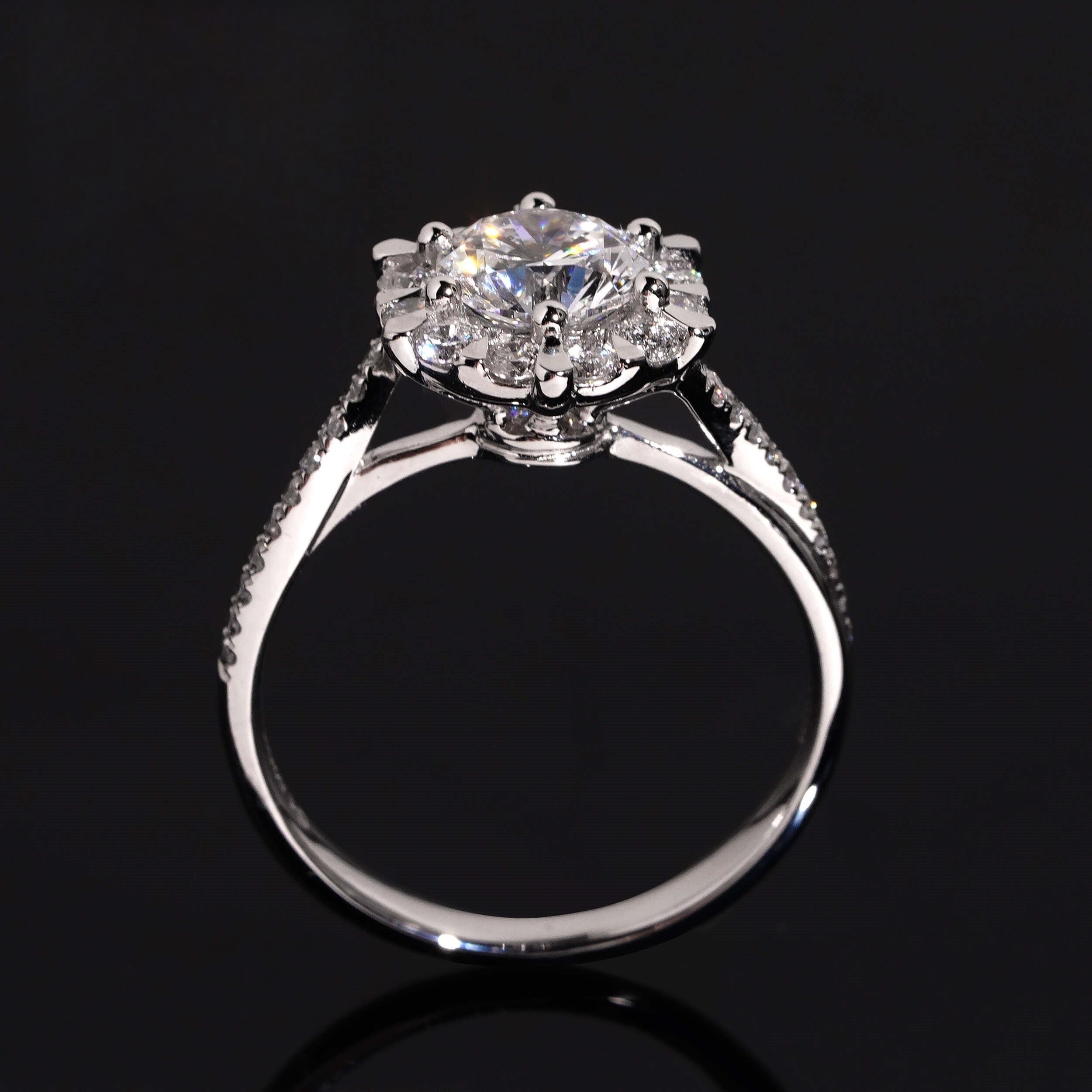 AGiiST & Co. Signature Collection | 950 Platinum Crownlight Halo Engagement Ring
