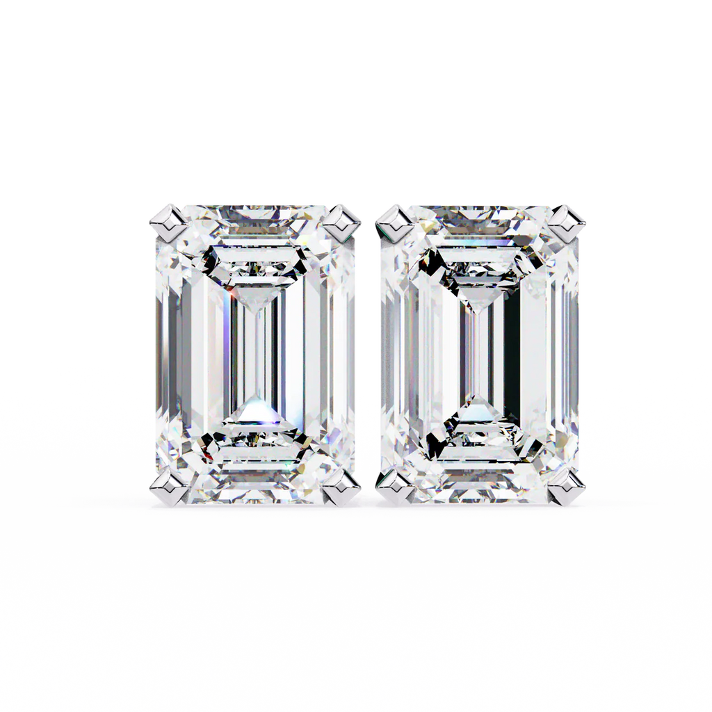 AGiiST & Co. - Signature Collection | Emerald-Cut VVS Moissanite Stud Earrings