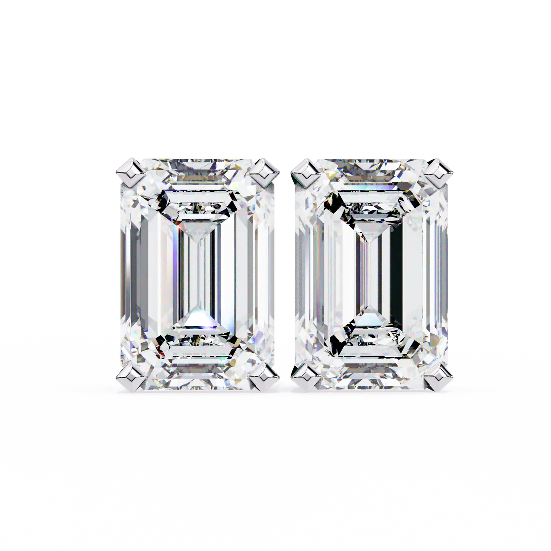 AGiiST & Co. - Signature Collection | Emerald-Cut VVS Moissanite Stud Earrings
