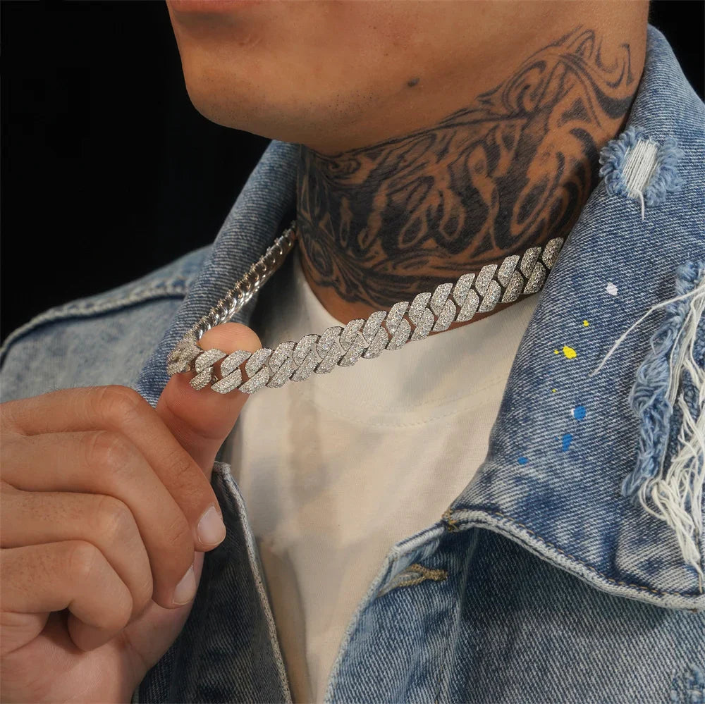 AGiiST & Co. Moissanite Cuban Link Necklace