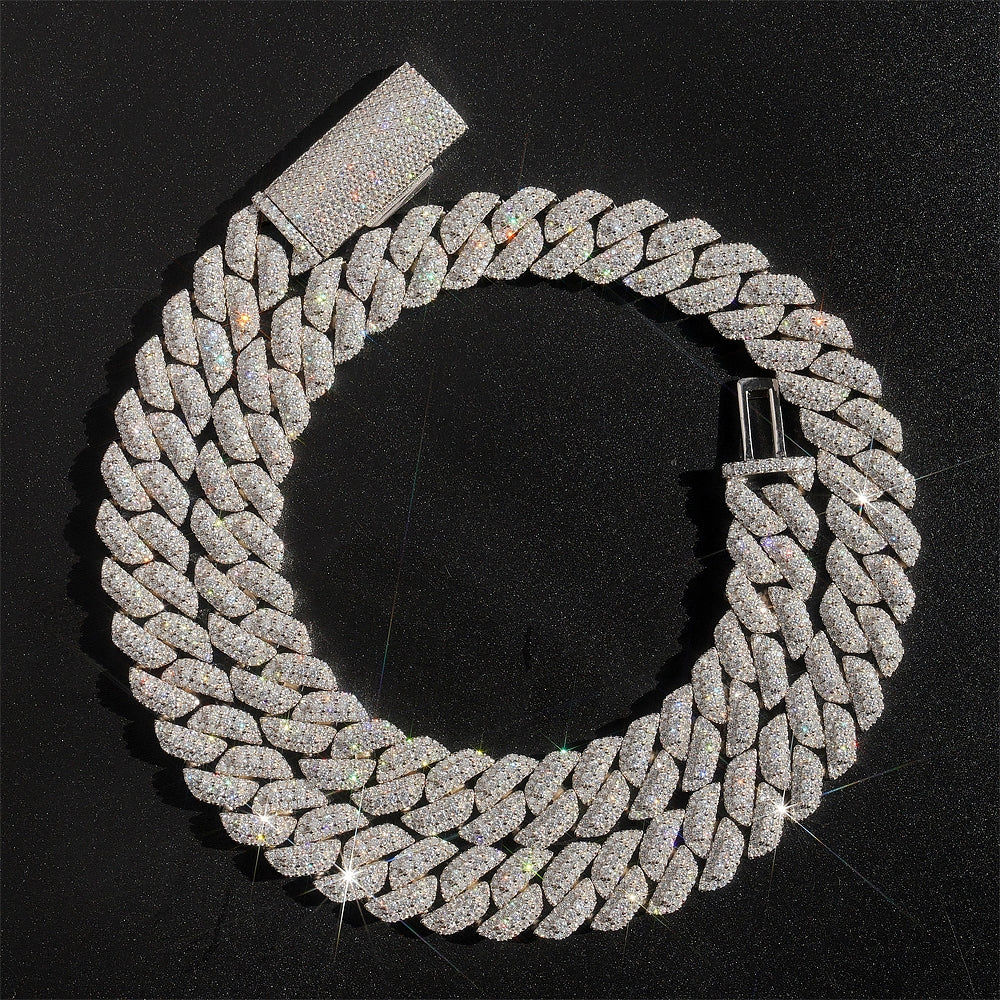 Collezione VVS 'D' | AGiiST &amp; Co. | 6 mm - 15 mm | Collana a maglie cubane
