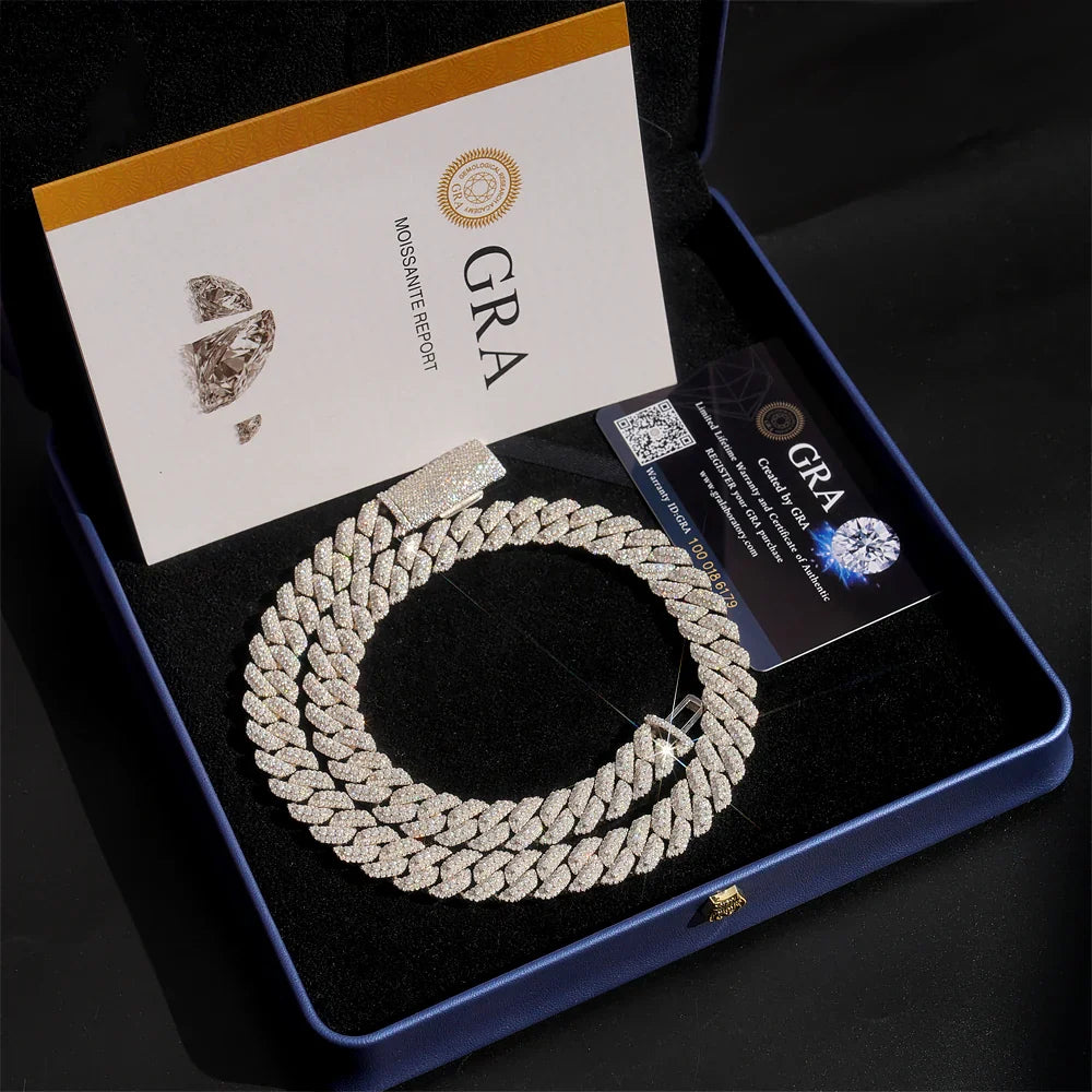 AGiiST & Co. Moissanite Cuban Link Necklace