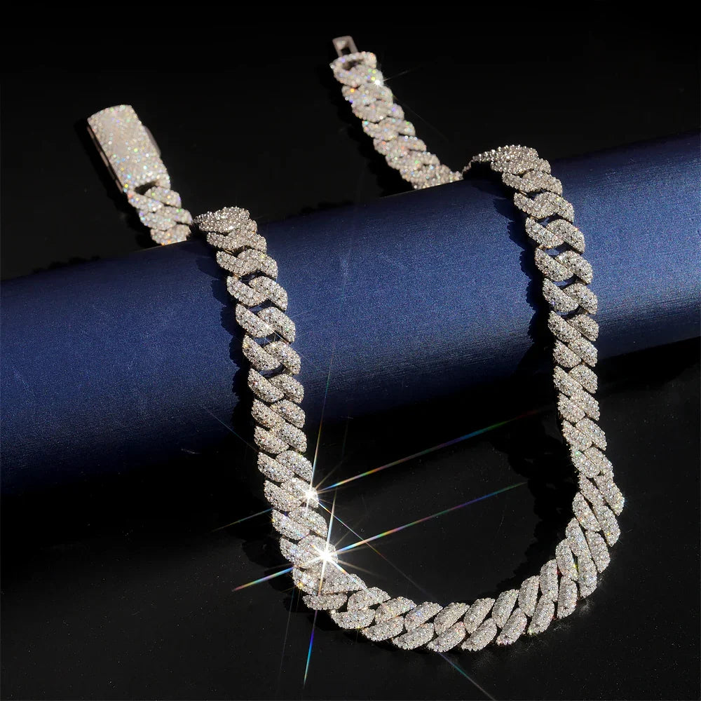 Collezione VVS 'D' | AGiiST &amp; Co. | 6 mm - 15 mm | Collana a maglie cubane