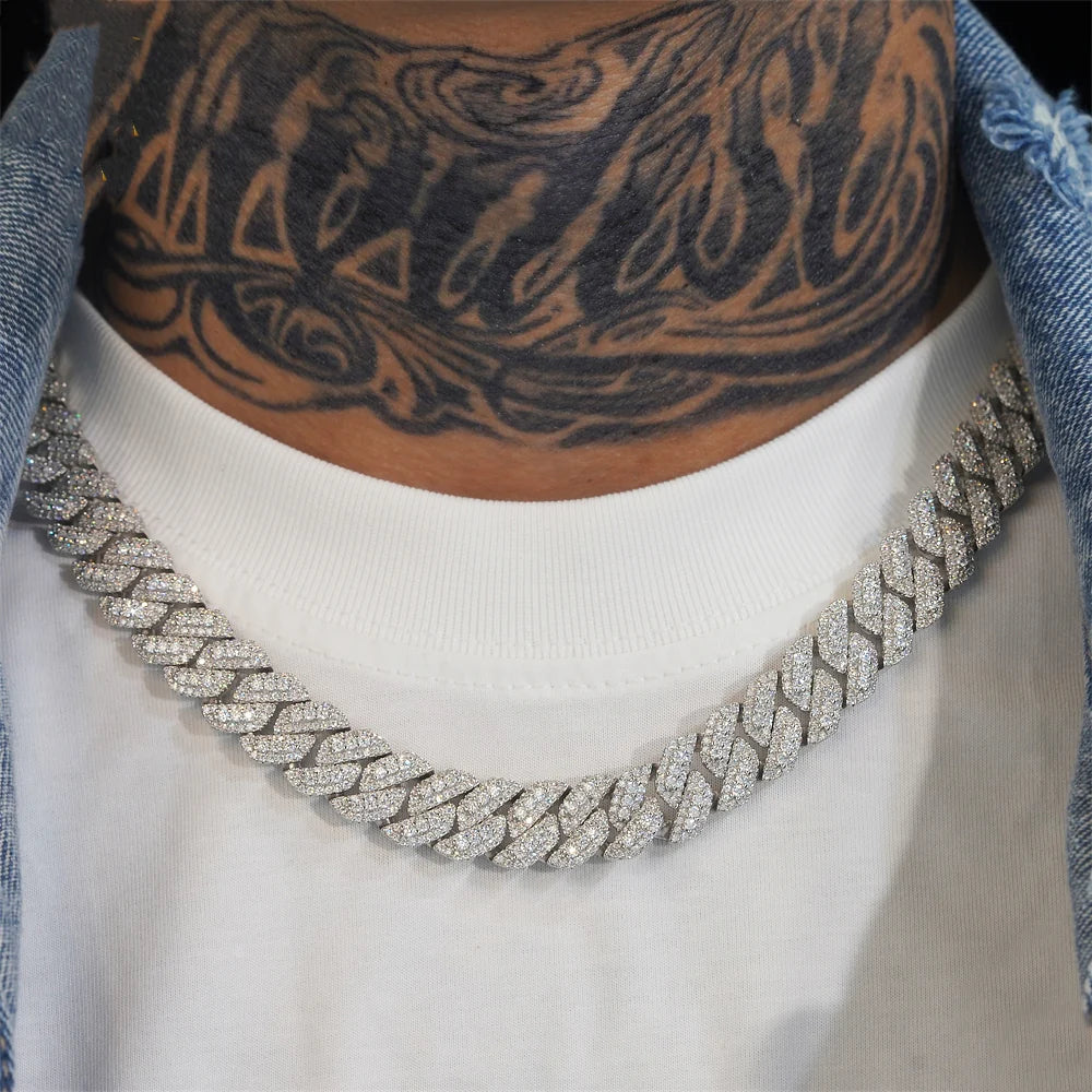 Collezione VVS 'D' | AGiiST &amp; Co. | 6 mm - 15 mm | Collana a maglie cubane