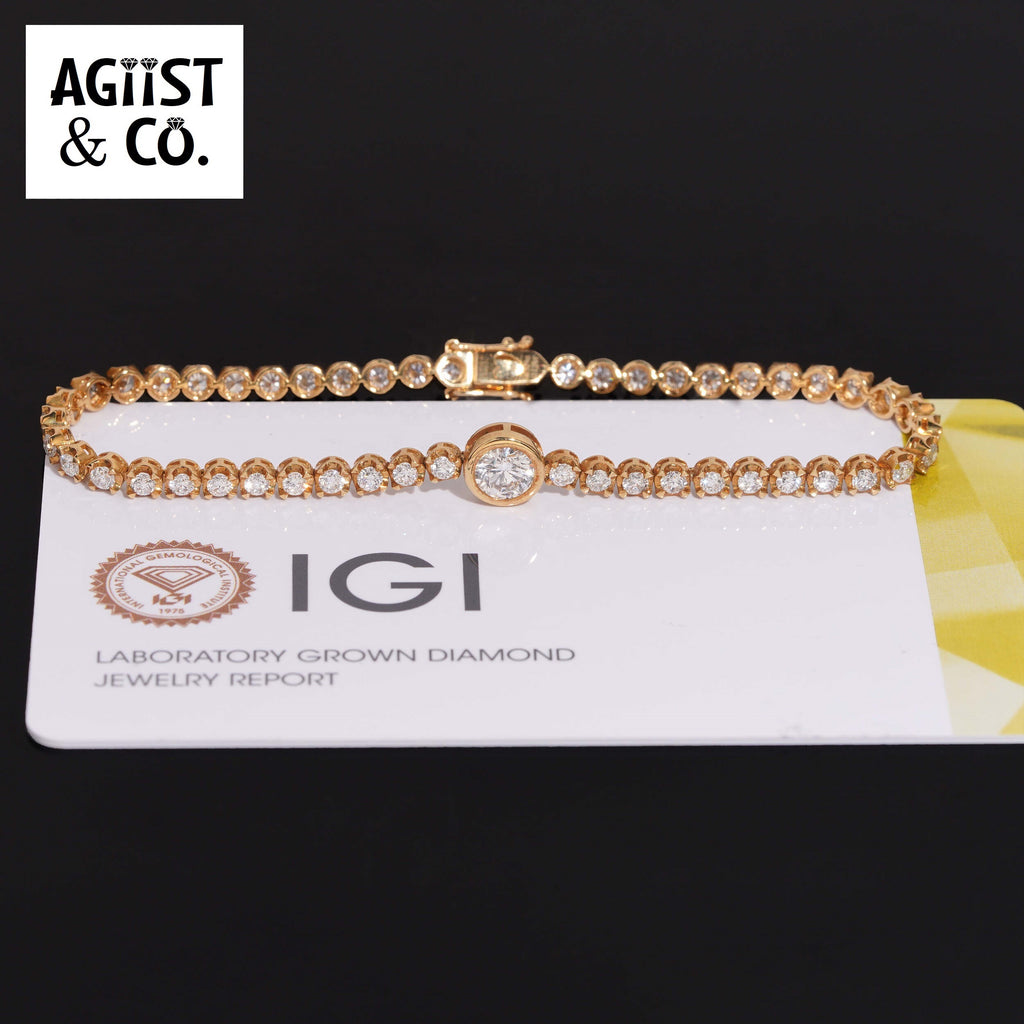 AGiiST & Co. Signature Collection | 18k Aurora Crown Diamond Tennis Bracelet