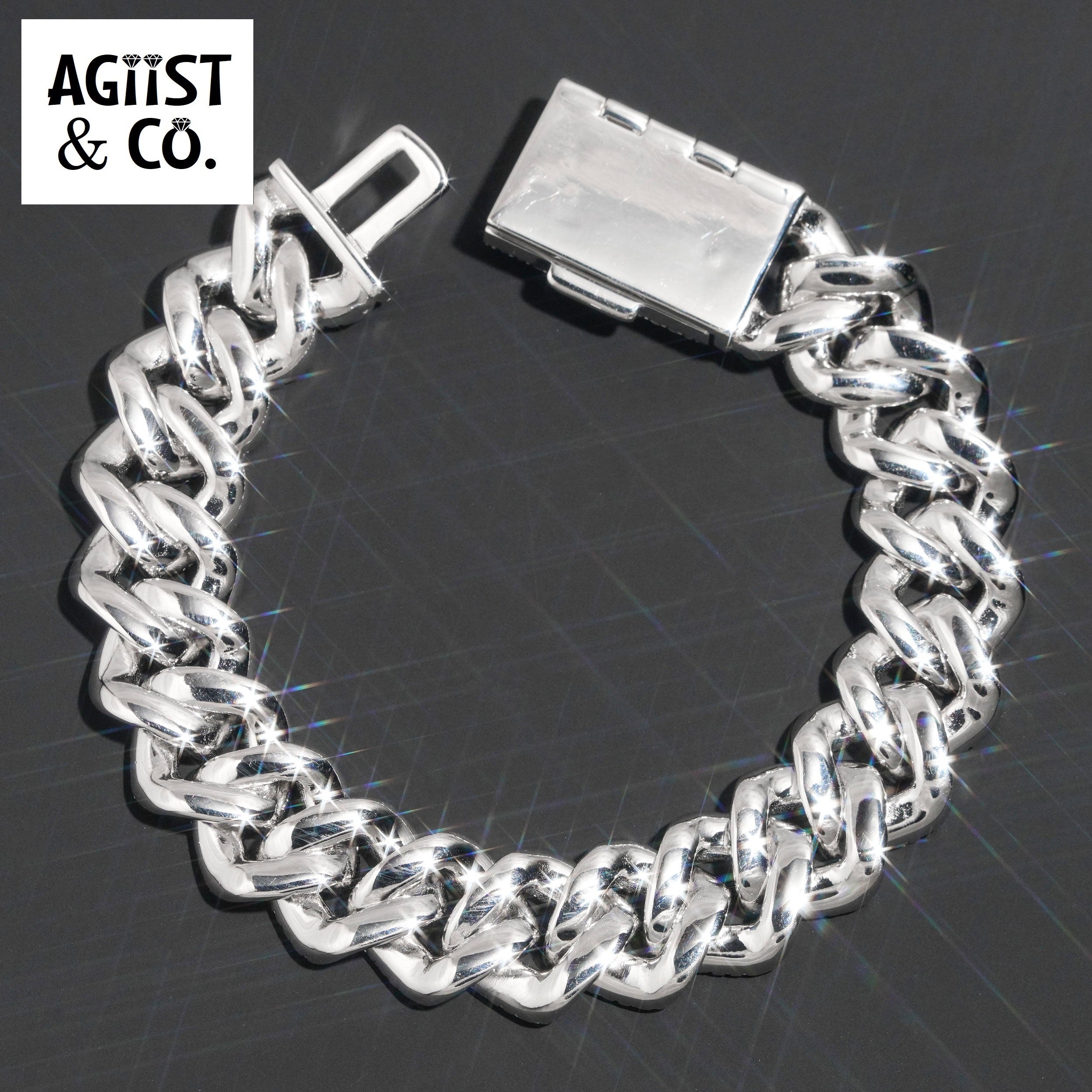 VVS 'D' Collection | AGiiST & Co. | 16mm Cuban Link Bracelet