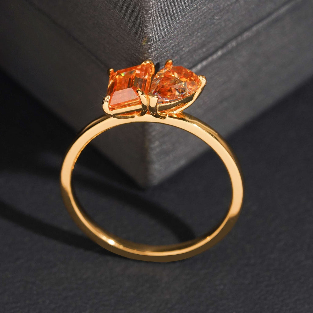 AGiiST Signature Collection | VVS Dual Essence Toi et Moi Ring | IGI Certificate | Solid Gold