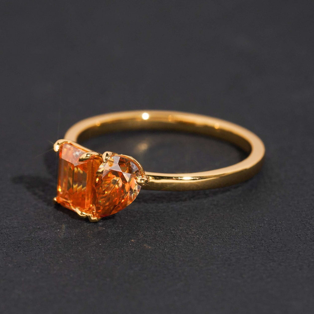 AGiiST Signature Collection | VVS Dual Essence Toi et Moi Ring | IGI Certificate | Solid Gold