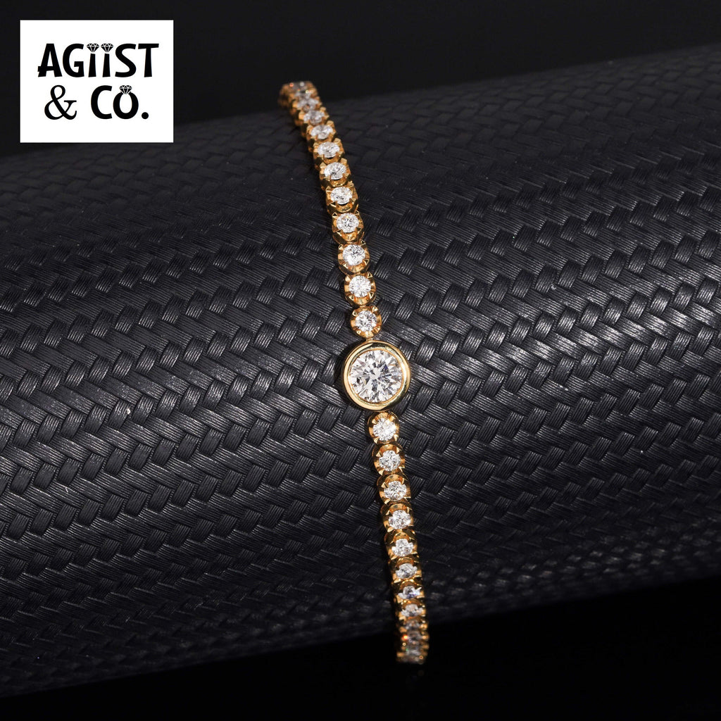 AGiiST & Co. Signature Collection | 18k Aurora Crown Diamond Tennis Bracelet
