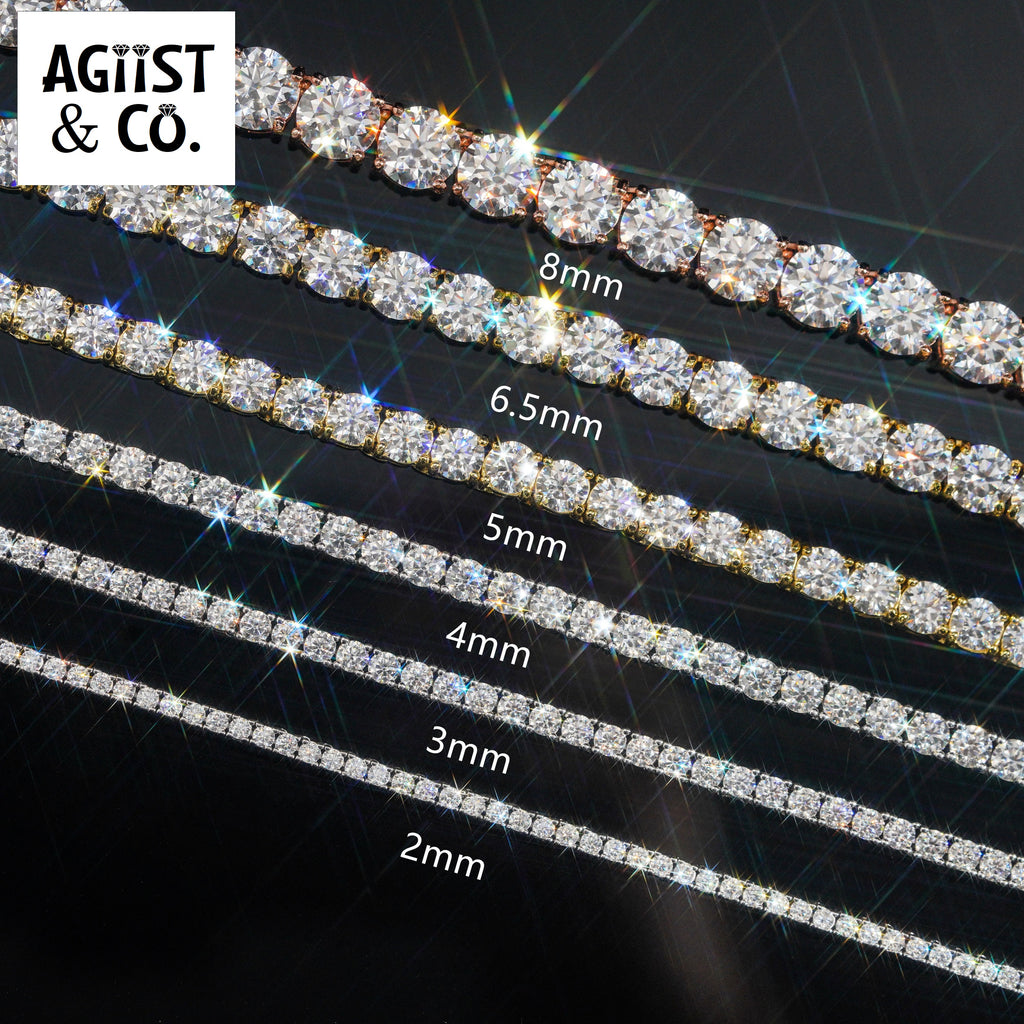 VVS 'D' Moissanite | Collana da tennis