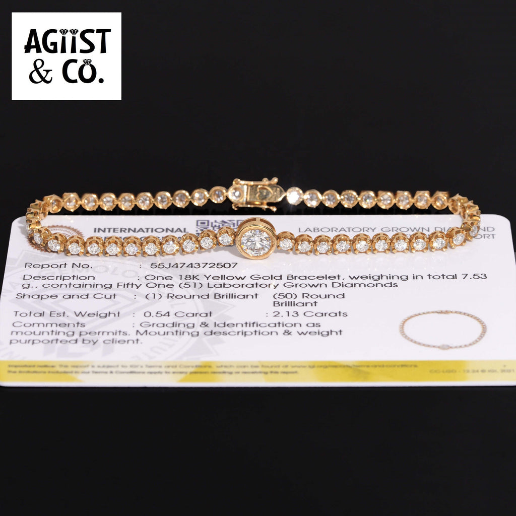 AGiiST & Co. Signature Collection | 18k Aurora Crown Diamond Tennis Bracelet