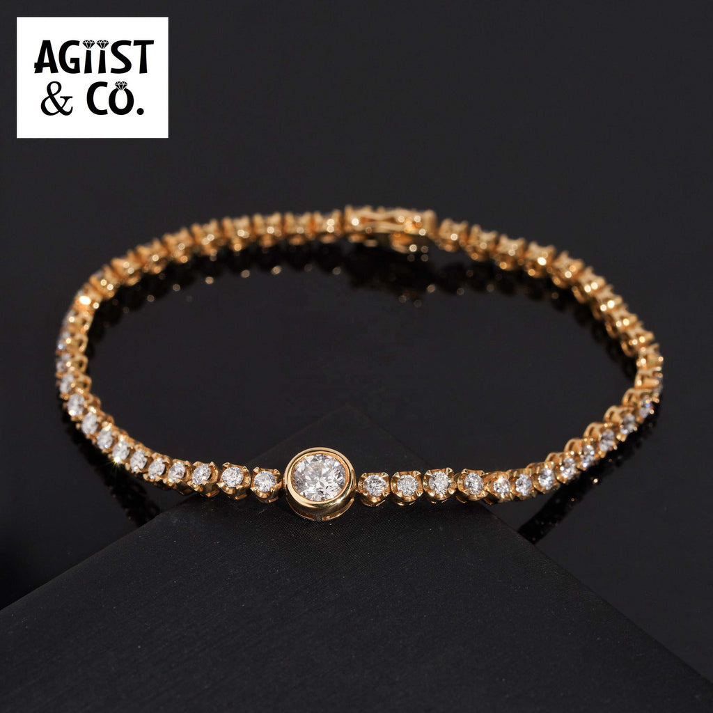 AGiiST & Co. Signature Collection | 18k Aurora Crown Diamond Tennis Bracelet