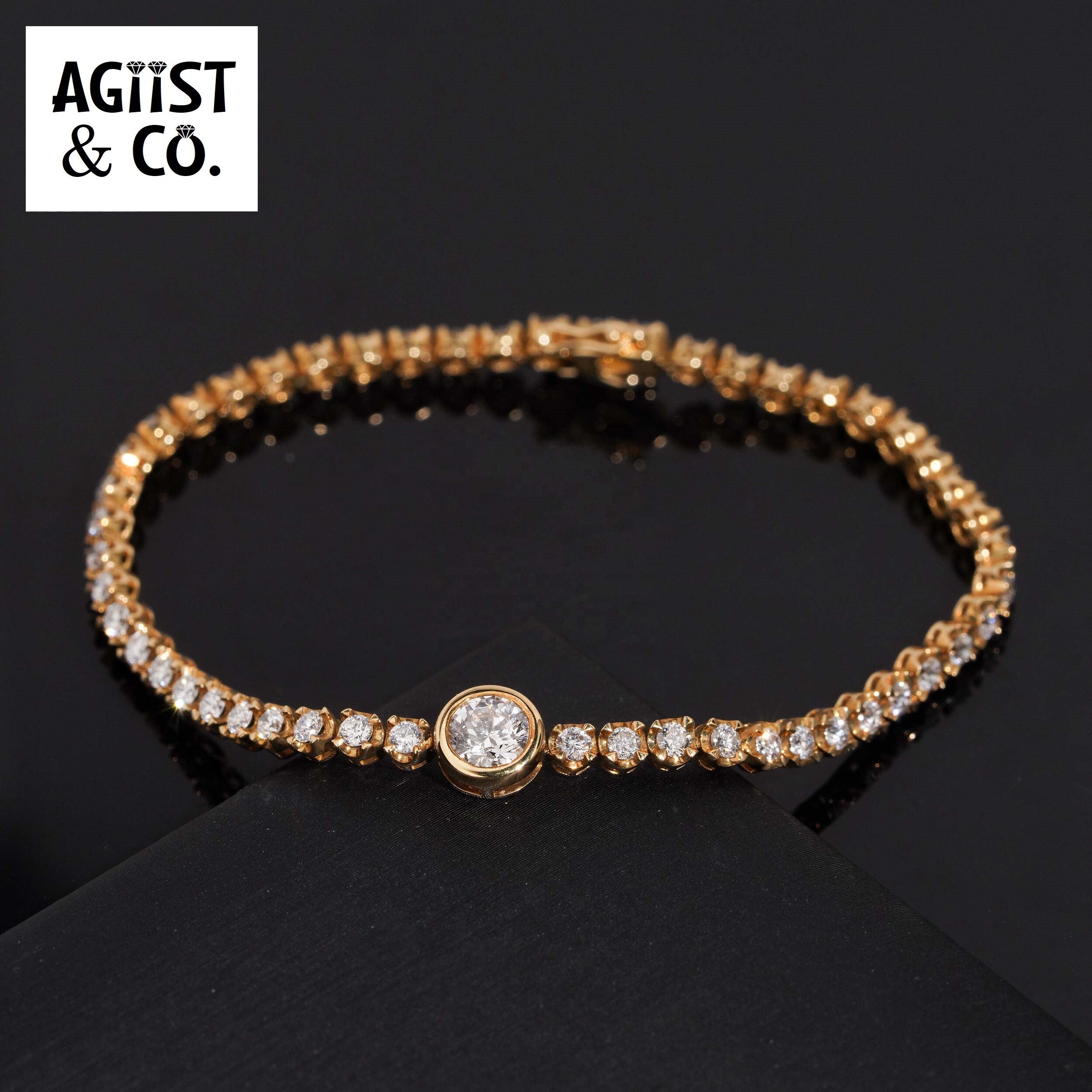 AGiiST & Co. Signature Collection | 18k Aurora Crown Diamond Tennis Bracelet
