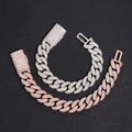 AGiiST & Co. Signature Collection | 14 mm VVS Cuban Link Bracelet (3-row Micropavé mosaic setting)