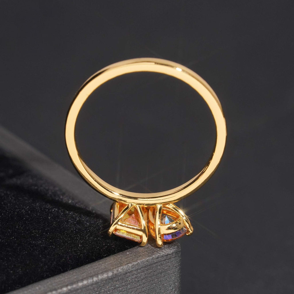 AGiiST Signature Collection | VVS Dual Essence Toi et Moi Ring | IGI Certificate | Solid Gold
