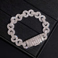 Collezione Signature AGiiST & Co. | Bracciale a maglie cubane VVS da 14 mm (incastonatura a mosaico Micropavé a 3 file)